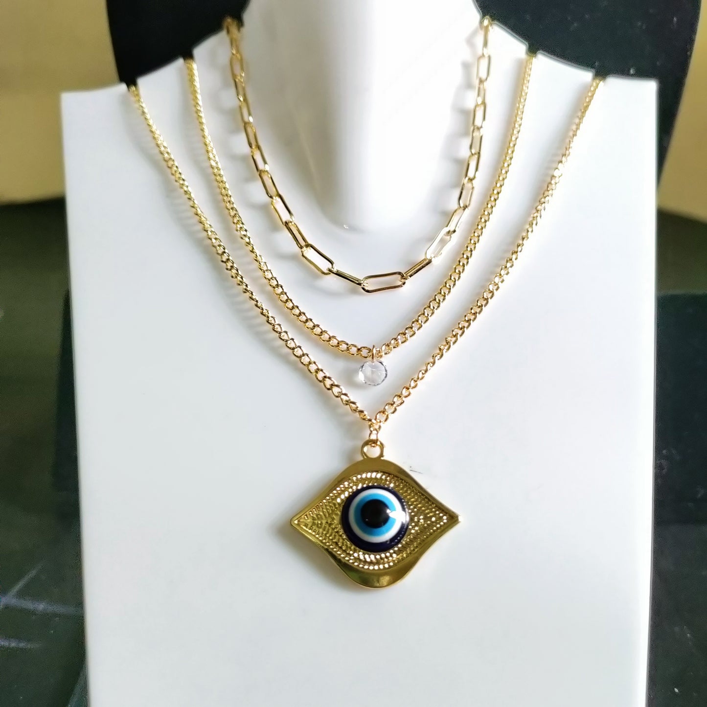 Buy Mini Evil Eye Gold Necklace | Diamond Evil Eye Necklace | STAC Fine  Jewellery