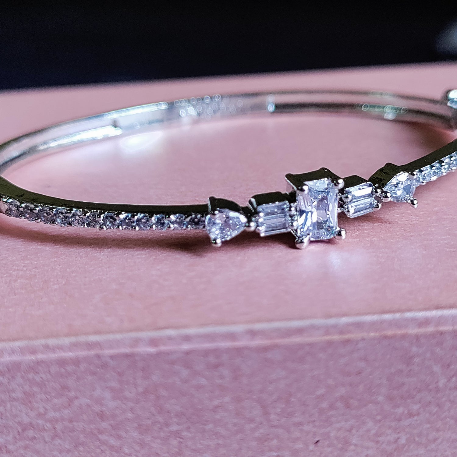 Stunning Diamond Studded Kada Style Bracelet